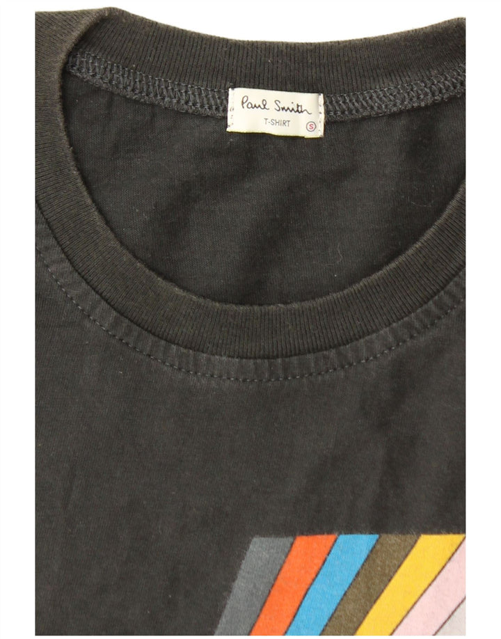 PAUL SMITH T-shirt grafica da uomo Top piccola in cotone nero