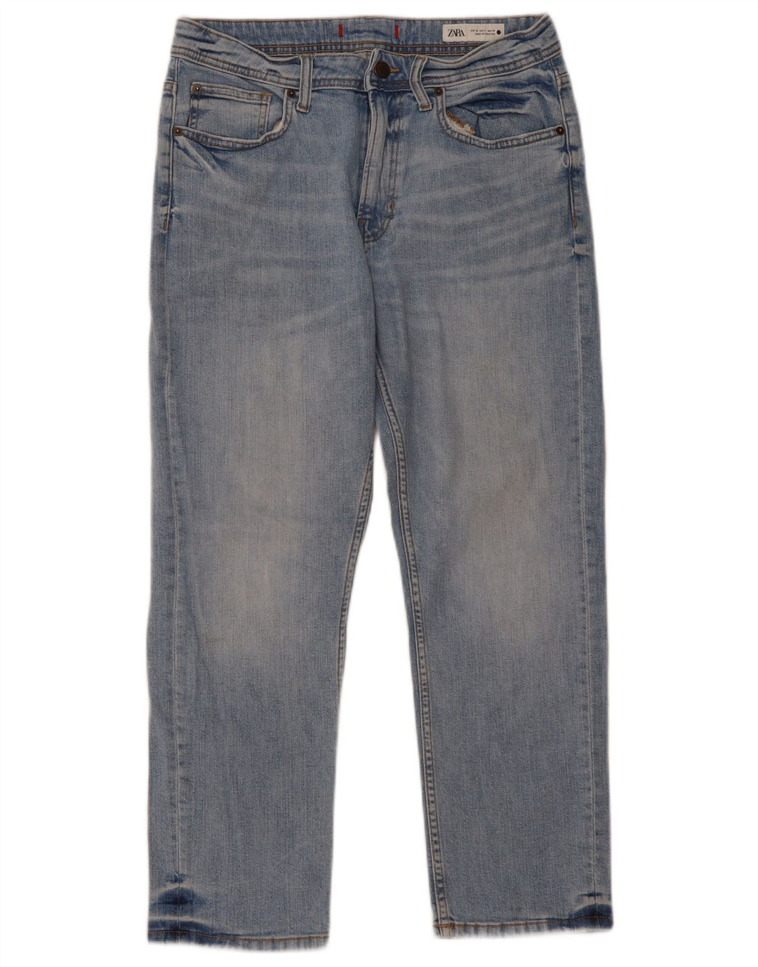 Jeans dritti da donna ZARA EU 38 Small W28 L26 Blu