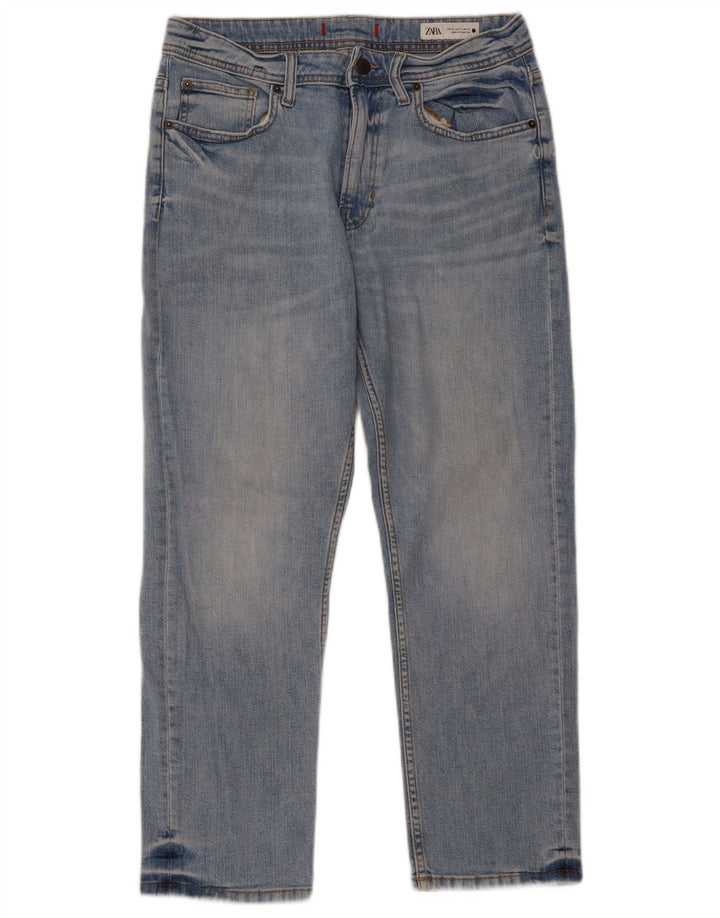 Jeans dritti da donna ZARA EU 38 Small W28 L26 Blu