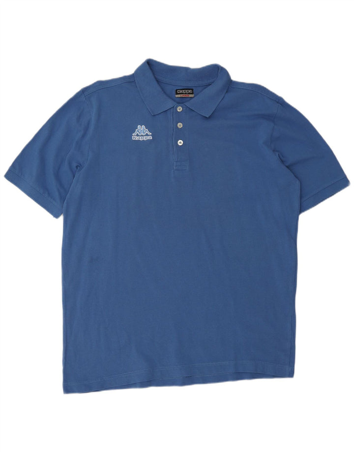Polo Uomo KAPPA Large Blu Cotone