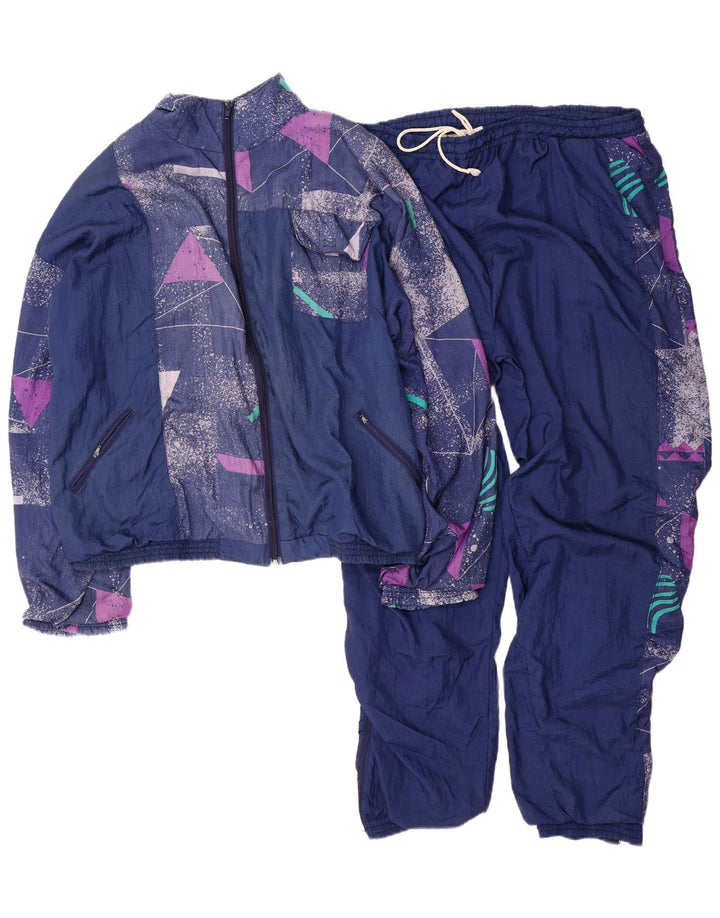 Tuta intera da uomo ORSO POETA XL Blu navy geometrica in poliammide