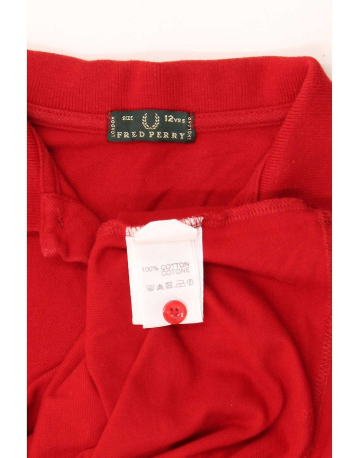 Polo Fred Perry da bambino 11-12 anni in cotone rosso
