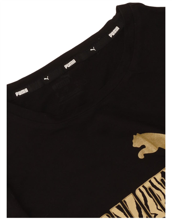 T-shirt grafica da donna Puma UK 10 piccola nera