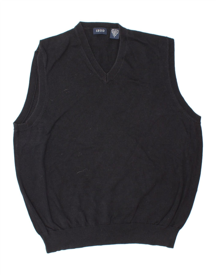 IZOD Mens Vest Tank Top Medium Navy Blue Cotton Vintage Izod and Second-Hand Izod from Messina Hembry 