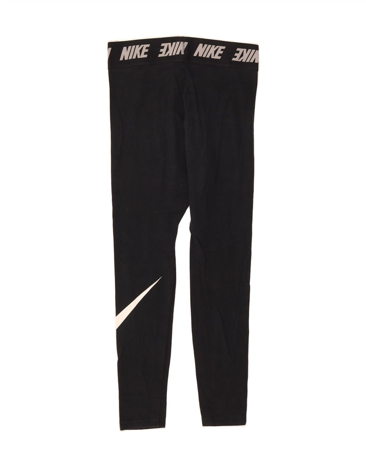 NIKE Womens Graphic Leggings UK 14 Medium  Black Cotton Vintage Nike and Second-Hand Nike from Messina Hembry 