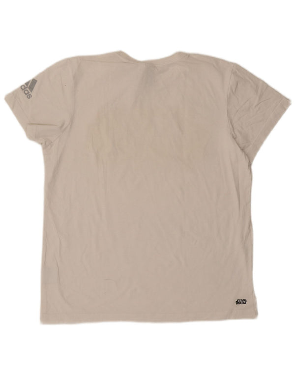 T-shirt grafica da uomo Adidas Star Wars Top grande in cotone bianco