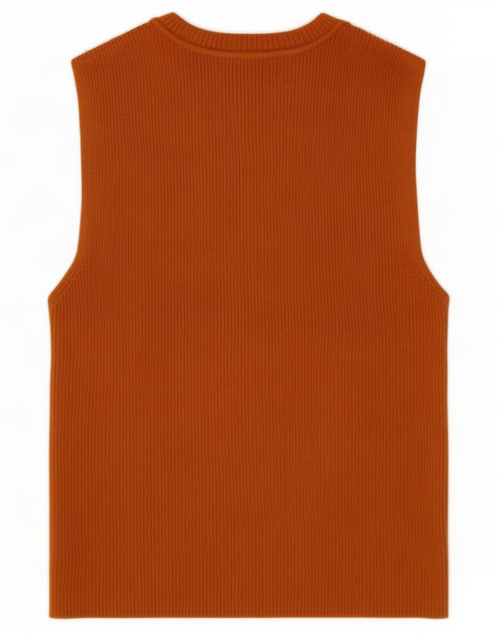 Zara Canotta corta da donna UK 12 Media Arancione Viscosa