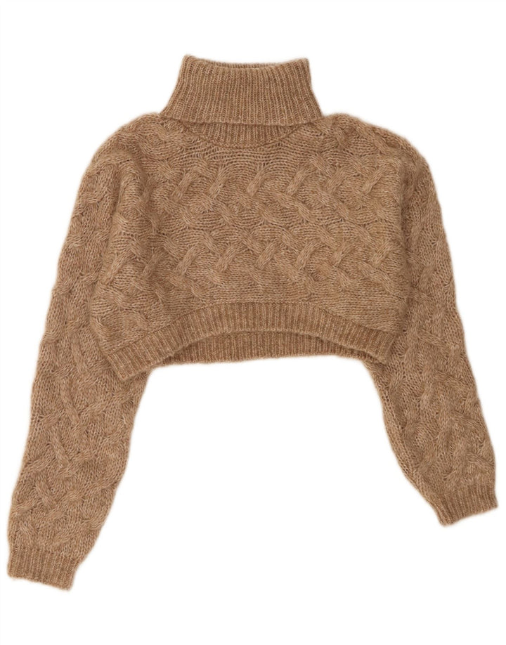 Maglione corto per ragazze Zara con collo alto 11-12 anni in poliestere marrone