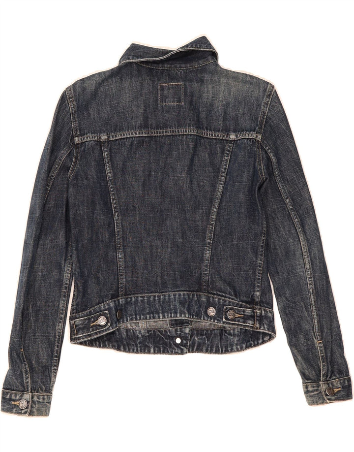 GAS Womens Denim Jacket UK 12 Medium Blue Cotton Vintage Gas and Second-Hand Gas from Messina Hembry 
