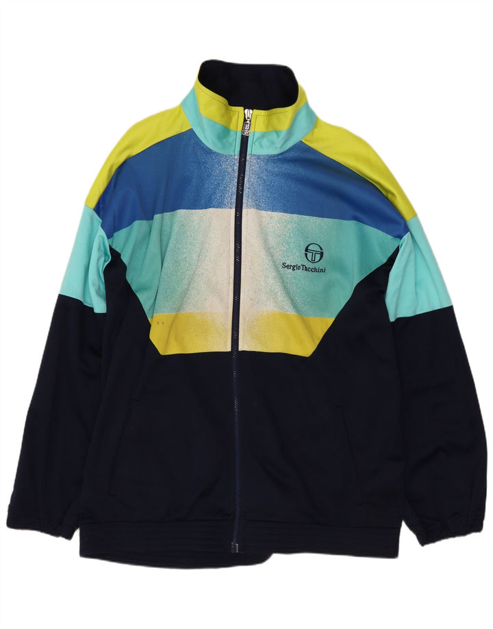 Giacca da tuta da uomo Sergio Tacchini IT 52 Large Blu Navy retrò