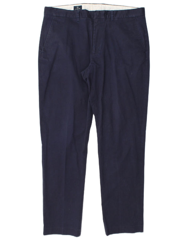 J. CREW Pantaloni chino slim slim da uomo W35 L30 cotone blu navy
