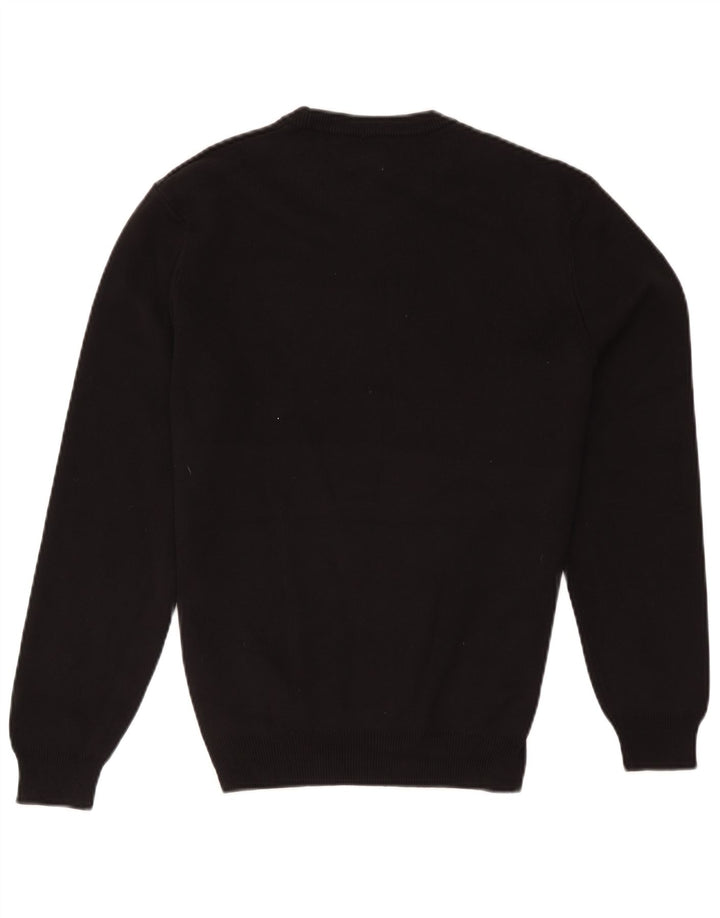 Maglione maglione girocollo da uomo Zara in cotone nero medio