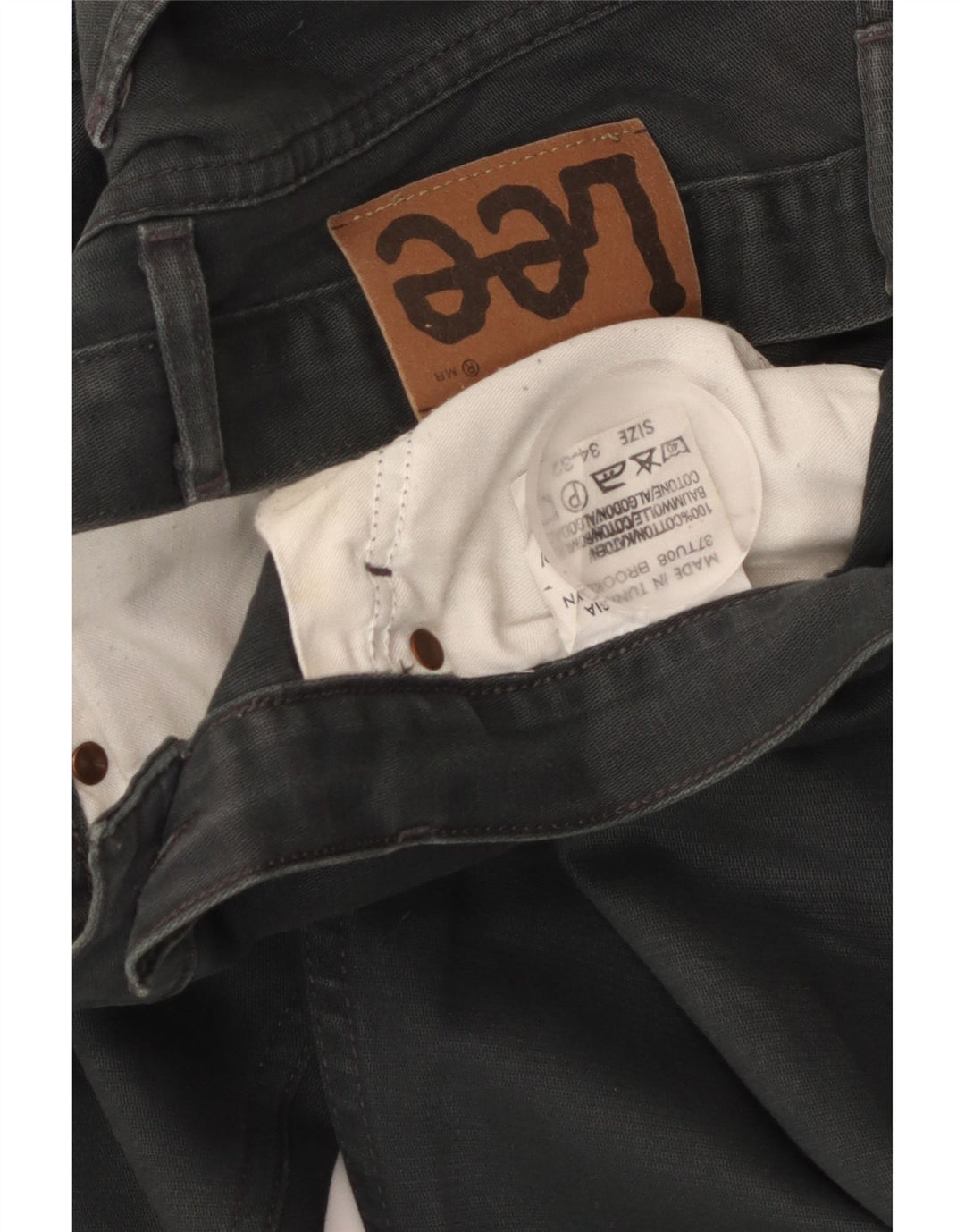 Jeans dritti da uomo LEE W34 L32 in cotone grigio
