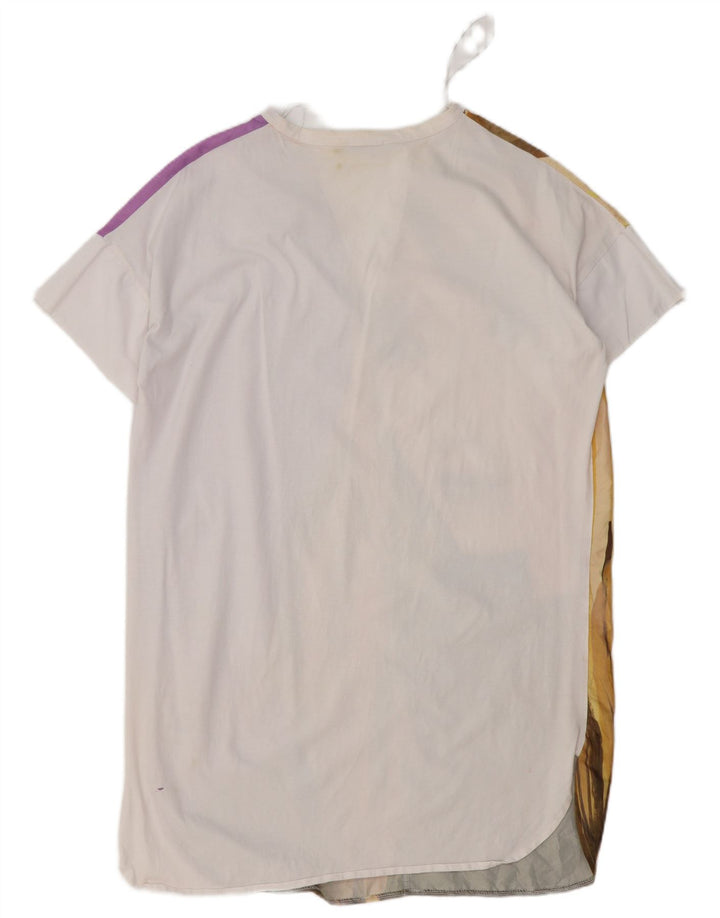 Abito a trapezio oversize da donna Zara UK 10 piccolo bianco color block