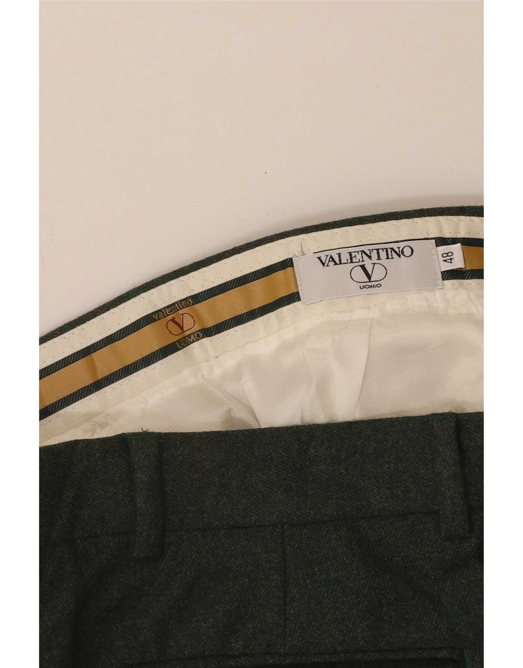 Pantaloni da abito con pegging Valentino da uomo IT 48 medi W32 L31 Verde