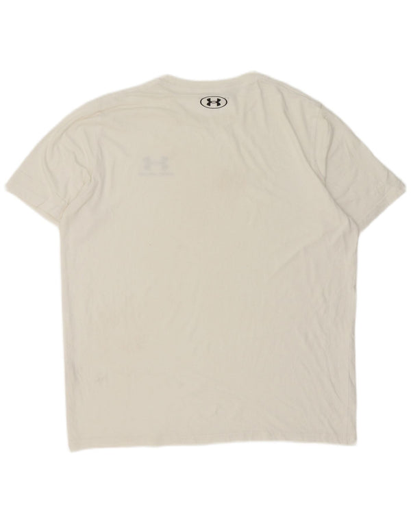 T-shirt da uomo Under Armour grande bianca