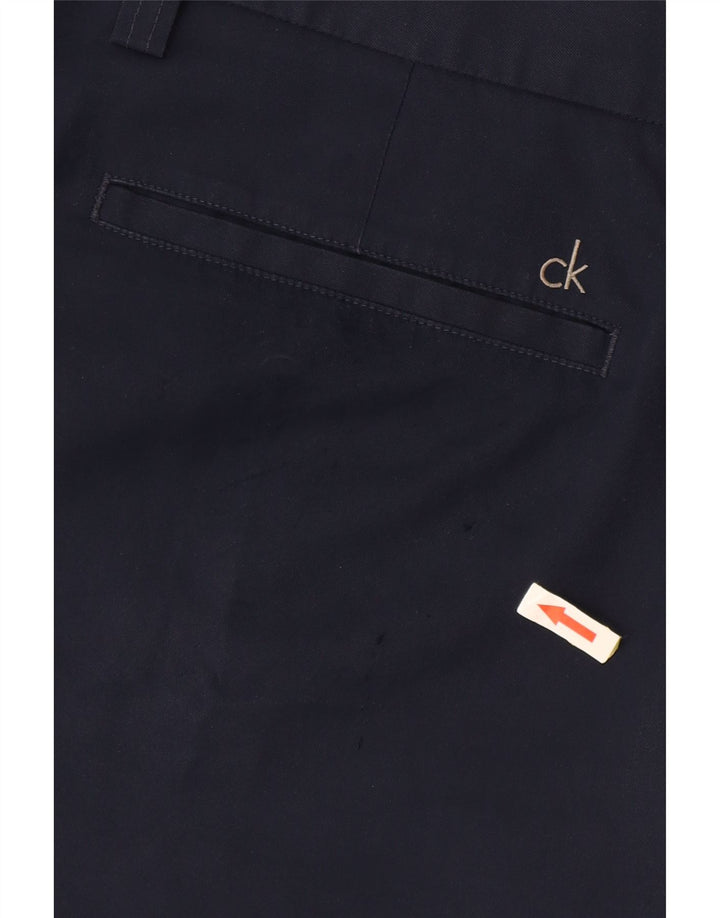 CALVIN KLEIN Pantaloncini chino da uomo W38 XL Poliestere blu navy