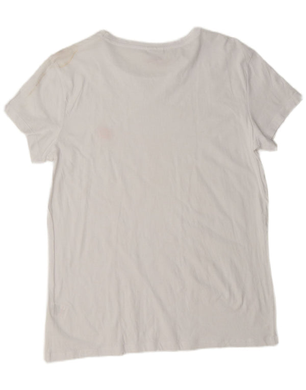 T-shirt da donna Lotto Top UK 18 XL cotone bianco