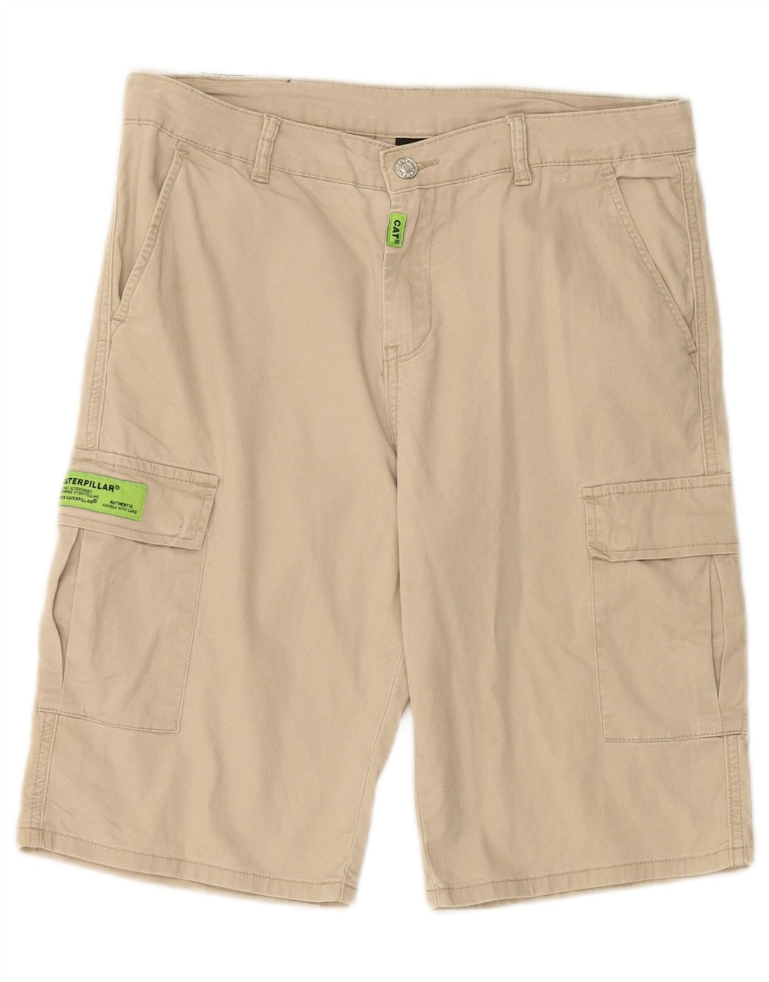 CATERPILLAR Boys Cargo Shorts 13-14 Years W30 Beige Cotton