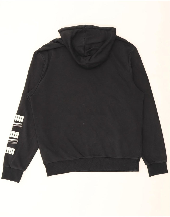 Felpa con cappuccio grafica da uomo Puma, cotone nero medio