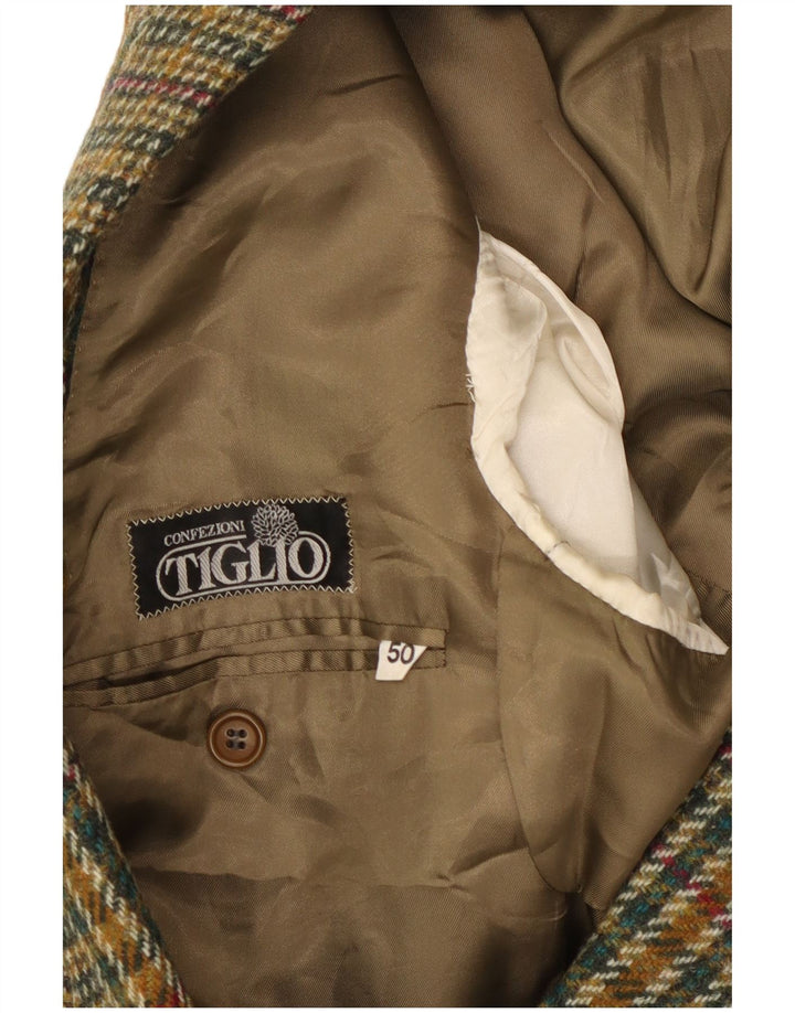 Giacca Blazer da Uomo a 2 Bottoni Tiglio IT 50 Large Green Check