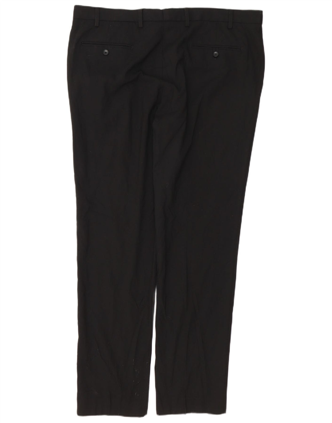 MARKS & SPENCER Pantaloni chino slim da uomo W40 L33 poliestere nero