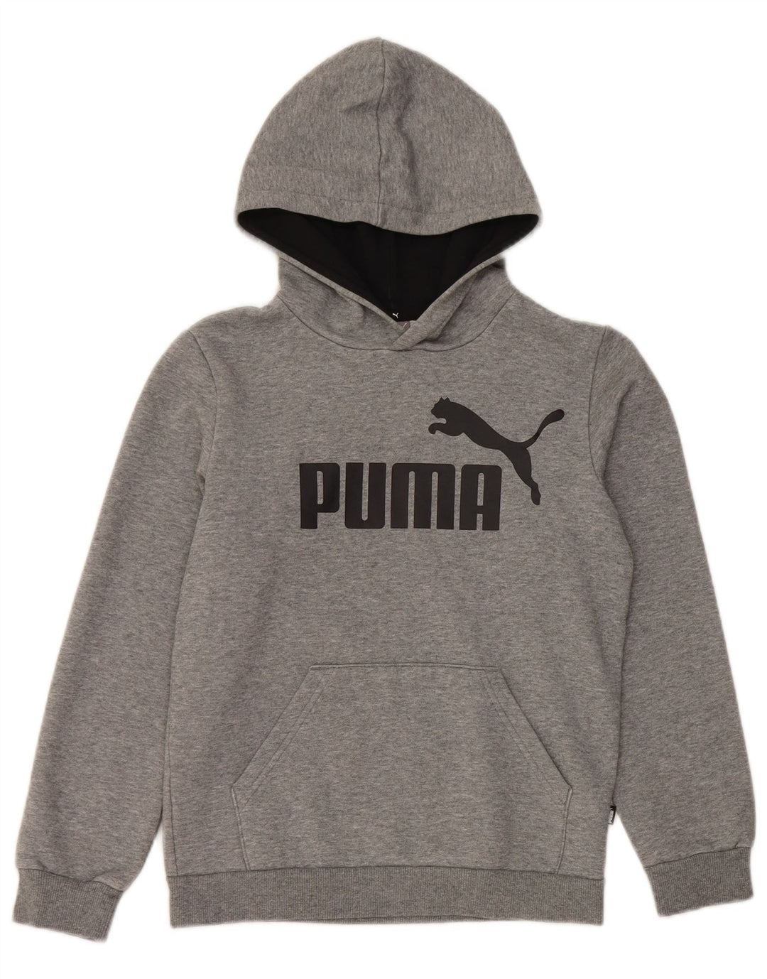 Felpa con cappuccio grafica PUMA da bambino 11-12 anni in cotone grigio