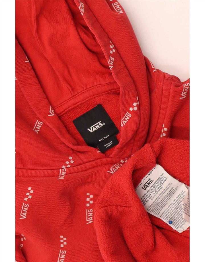 Felpa con cappuccio grafica da ragazzo Vans 10-11 anni in cotone rosso medio
