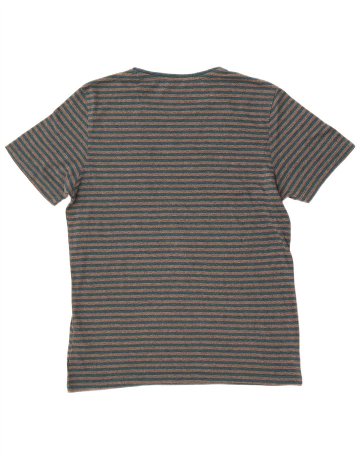 T-shirt da uomo Jack & Jones Top in cotone a righe grigio medio