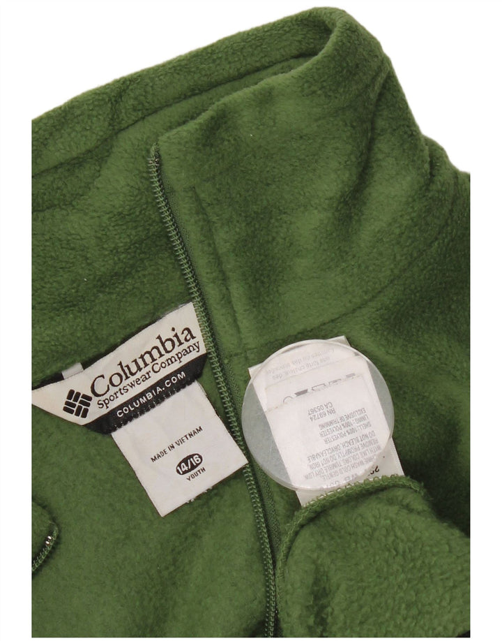 Giacca in pile Columbia per ragazze 14-15 anni in poliestere verde