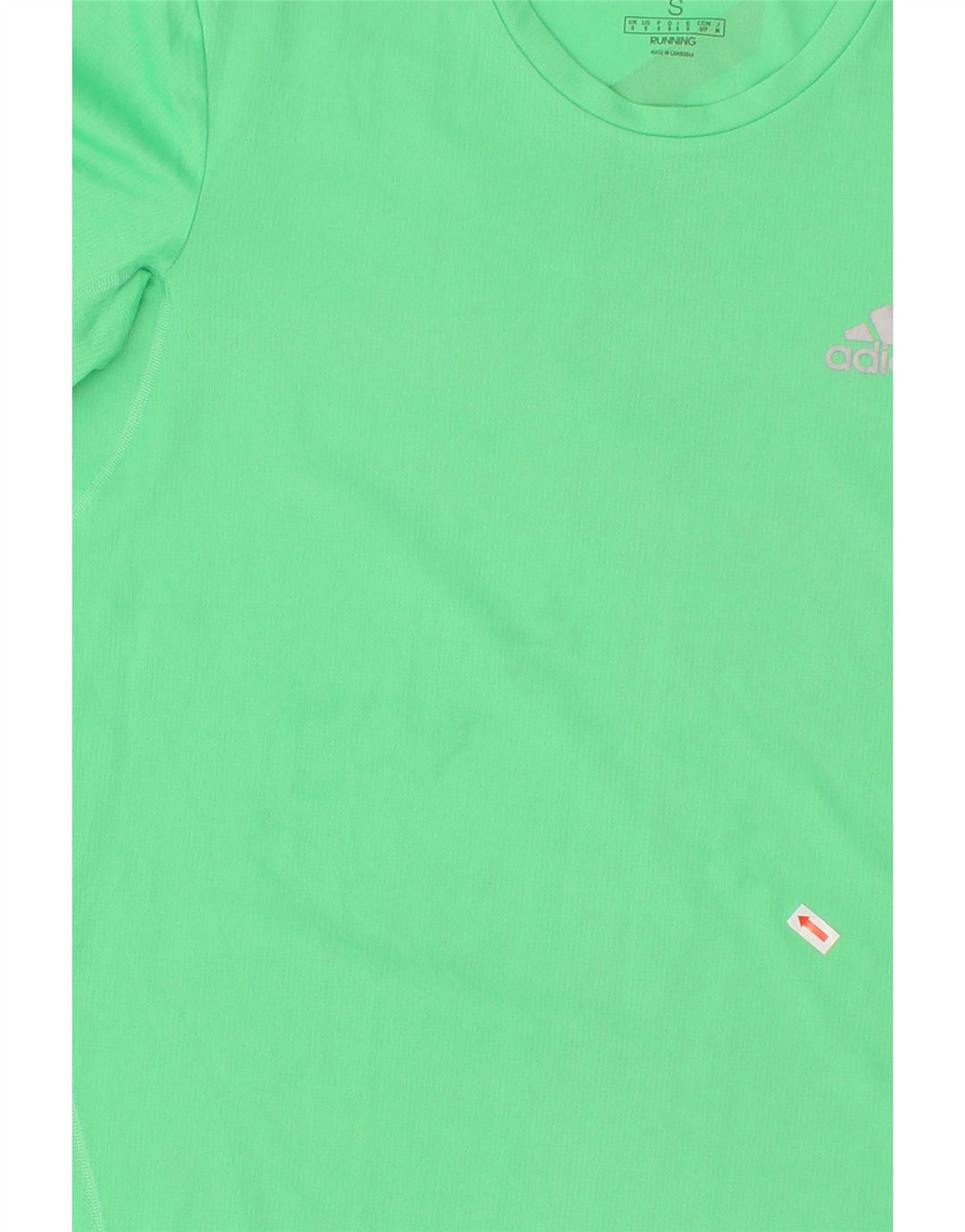 ADIDAS Mens Prime Blue T-Shirt Top Small Green Polyester Vintage Adidas and Second-Hand Adidas from Messina Hembry 