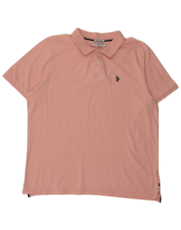 Polo Assn. Polo da uomo vestibilità regolare 2XL in cotone rosa