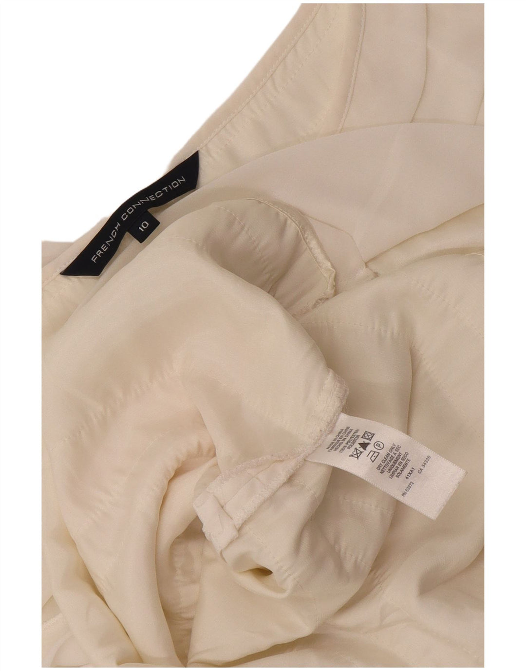 Abito a strati da donna French Connection UK 10 piccolo poliestere bianco