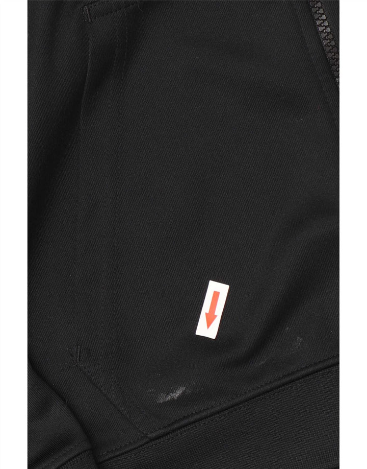 Felpa con cappuccio e zip grafica Nike da uomo, piccola, in poliestere color block nero