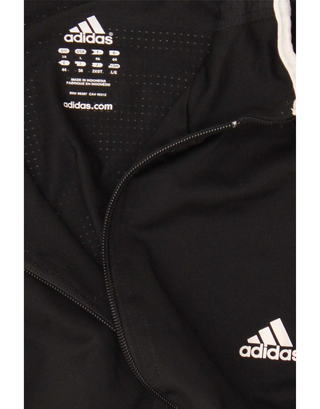 Giacca da tuta da donna Adidas UK 18 XL Black Colourblock