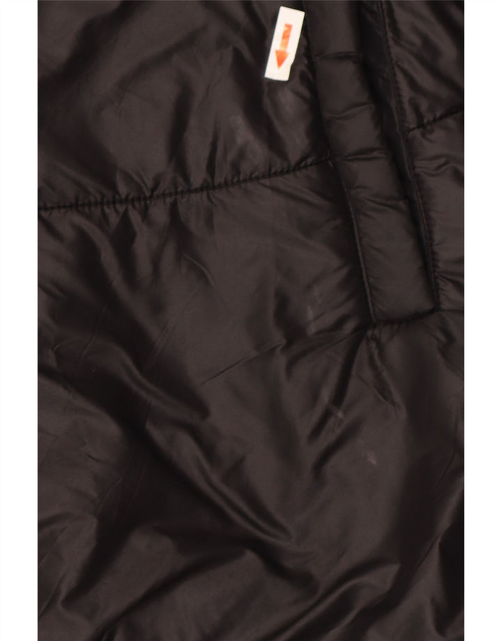 Giacca imbottita con poncho con cappuccio da donna Zara, poliestere nero medio