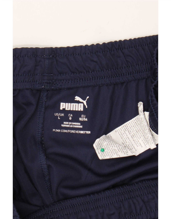 Pantaloncini sportivi da uomo Puma Large in poliestere blu navy