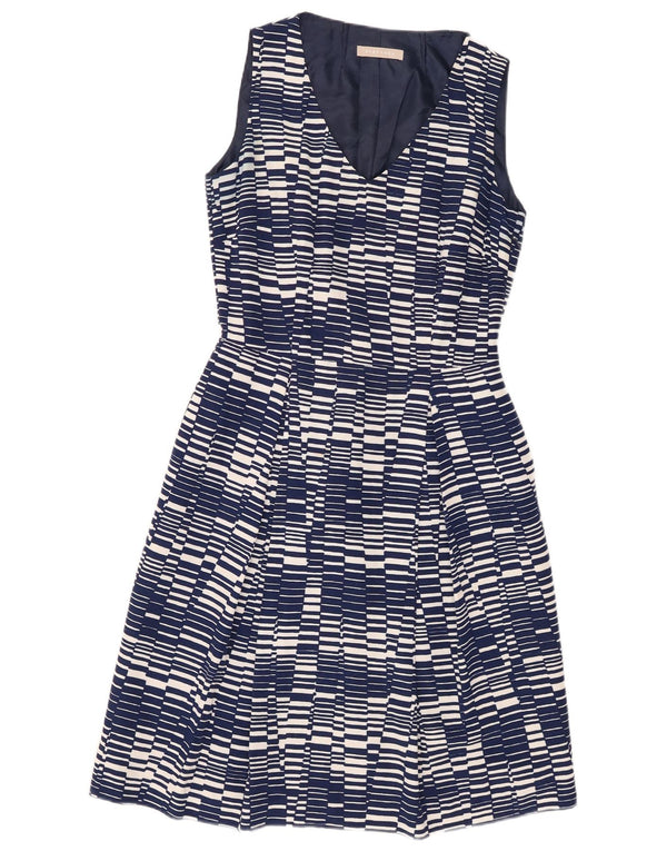 Abito tubino senza maniche da donna Stefanel EU 38 medio blu navy geometrico