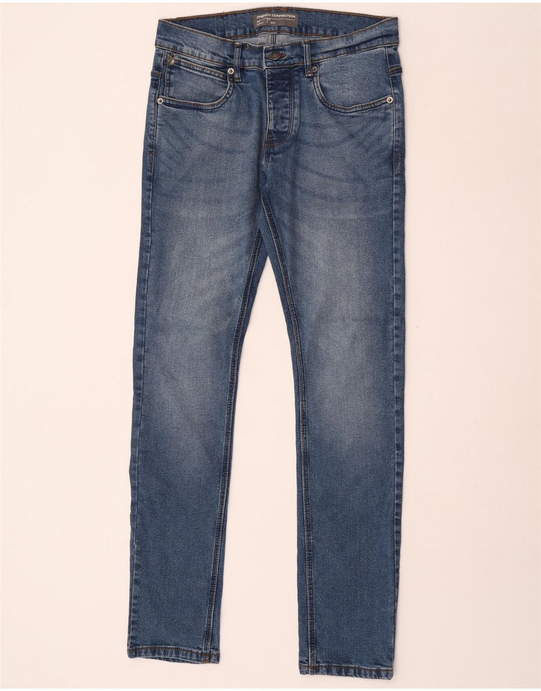 Jeans slim da uomo French Connection W30 L32 cotone blu