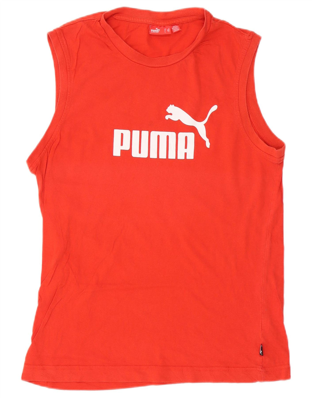 Canotta grafica da uomo Puma in cotone rosso medio