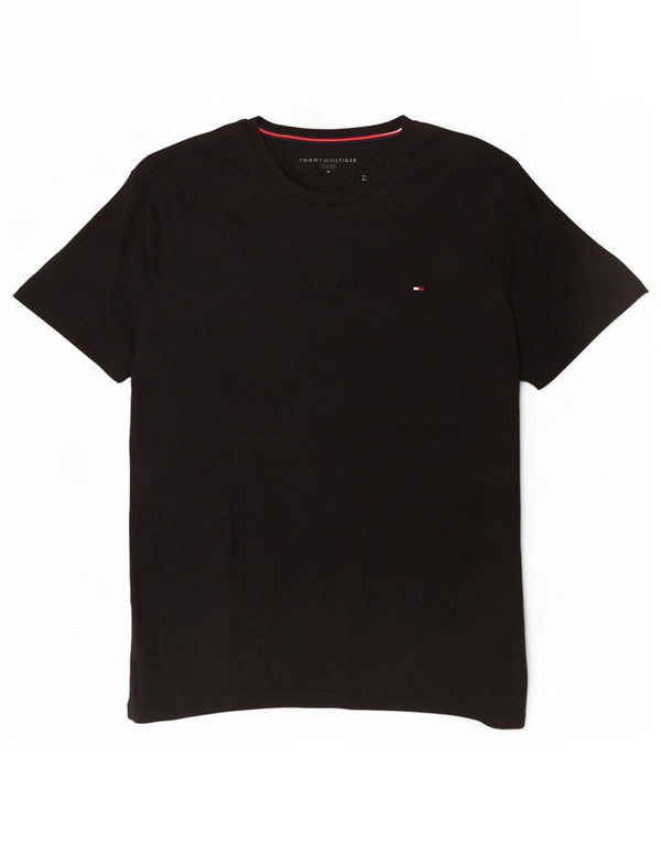 T-shirt da uomo Tommy Hilfiger Top in cotone nero medio