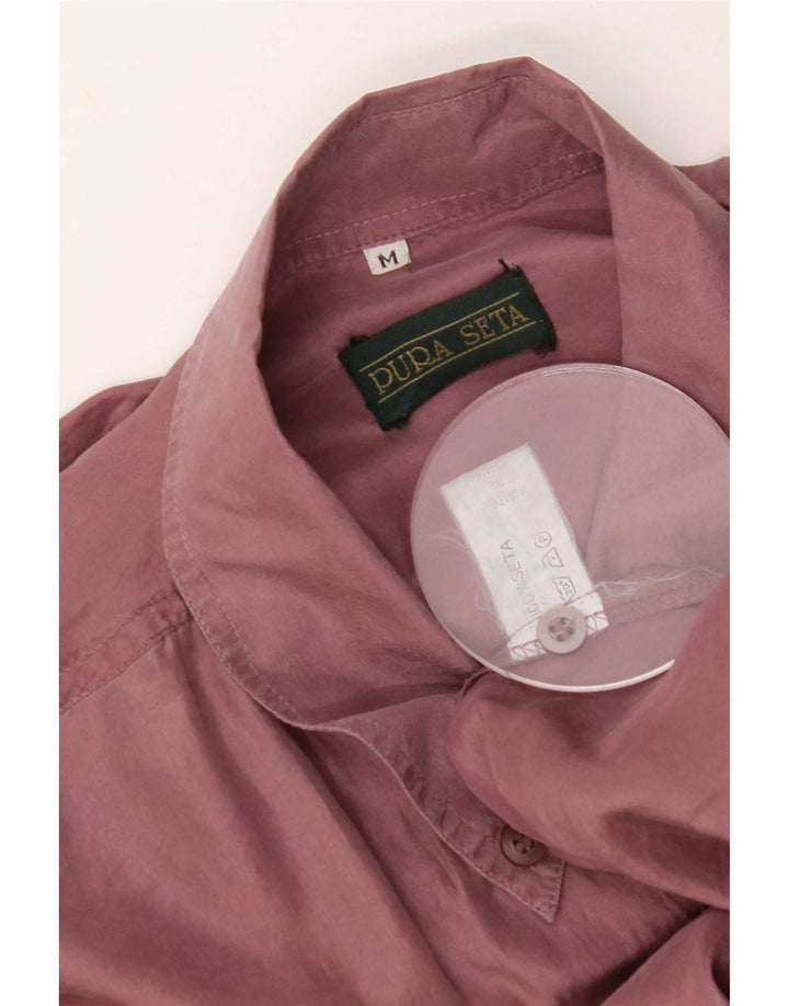 Camicia vintage da uomo in seta bordeaux media