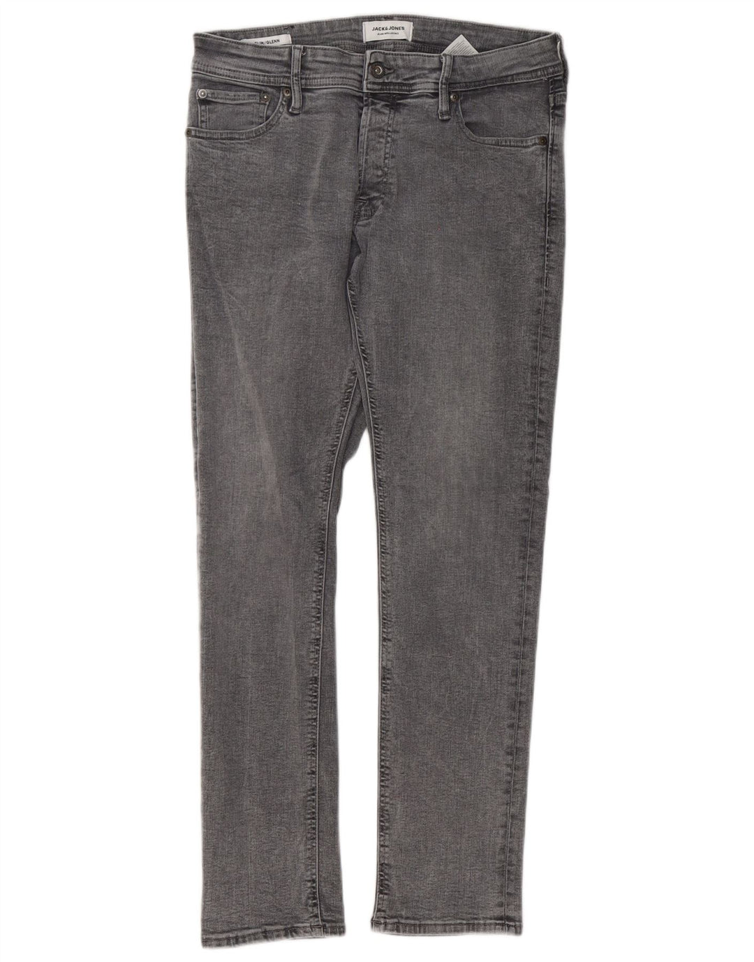Jack & Jones Uomo GLENN Slim Jeans W30 L30 Cotone Grigio