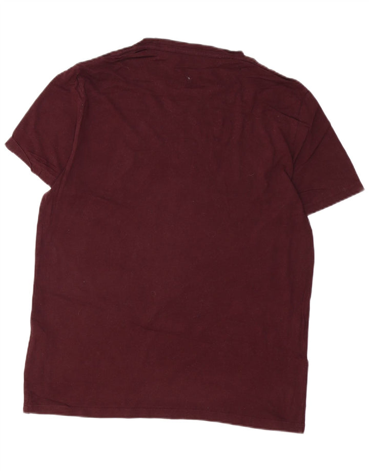 T-shirt da uomo ALL SAINTS Top in cotone bordeaux medio