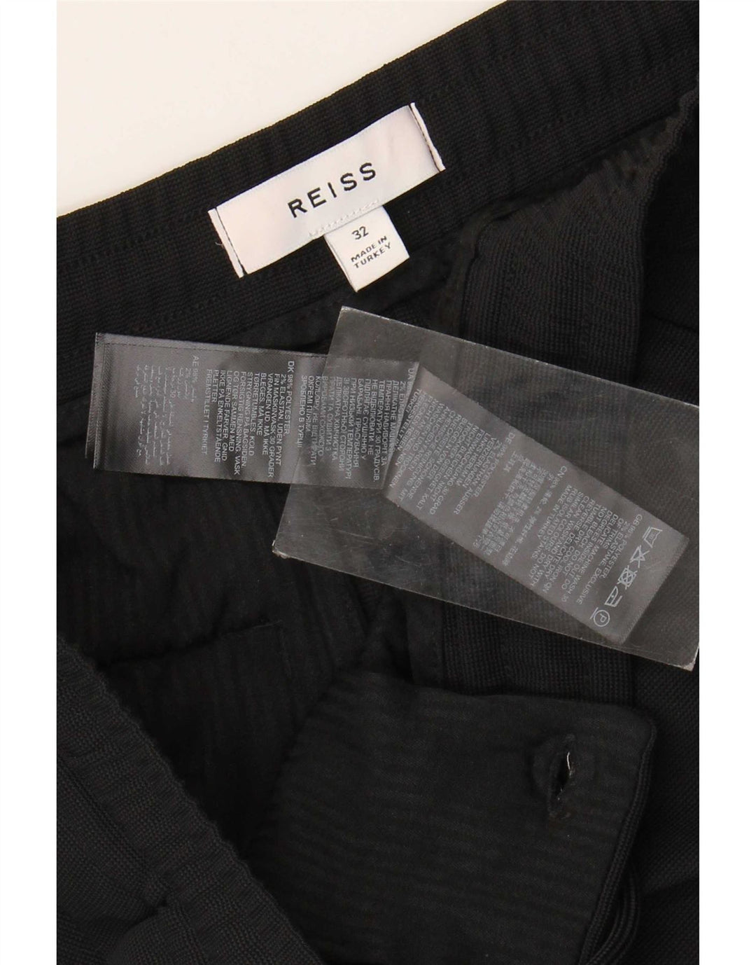 Pantaloncini chino da uomo Reiss W32 medio nero poliestere