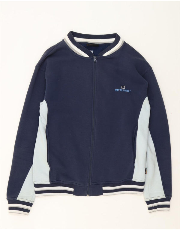 Giacca da ginnastica da uomo Animal XL in cotone color block blu navy