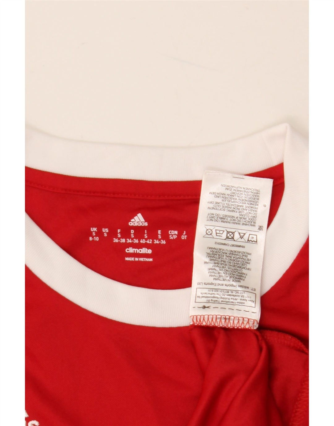 T-shirt grafica ADIDAS Pie Eaters 2006 da donna UK 8/10 piccola rossa