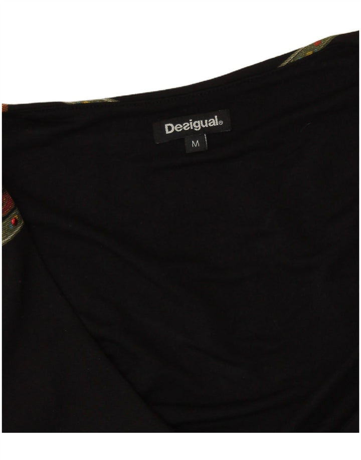 DESIGUAL Abito tubino senza maniche da donna UK 12 Medio Nero floreale