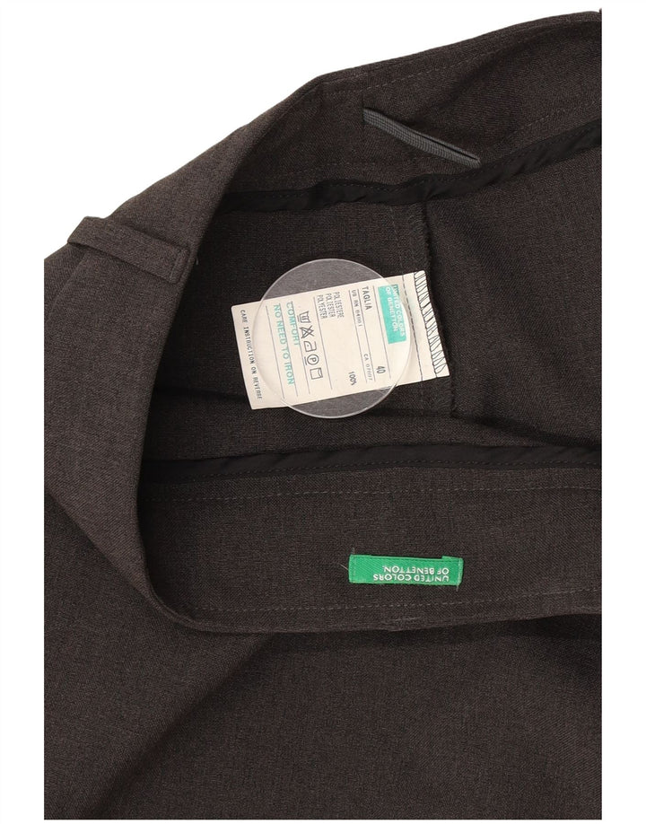 Gonna dritta midi da donna Benetton IT 40 Small W26 Poliestere grigio