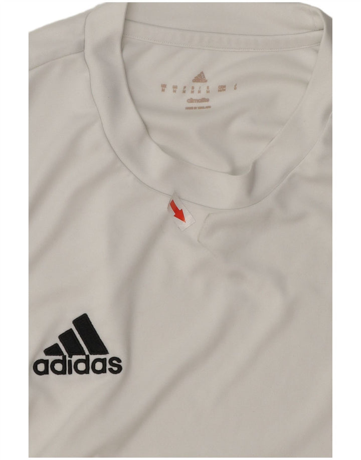 T-shirt ADIDAS da uomo Climalite Top in poliestere bianco medio